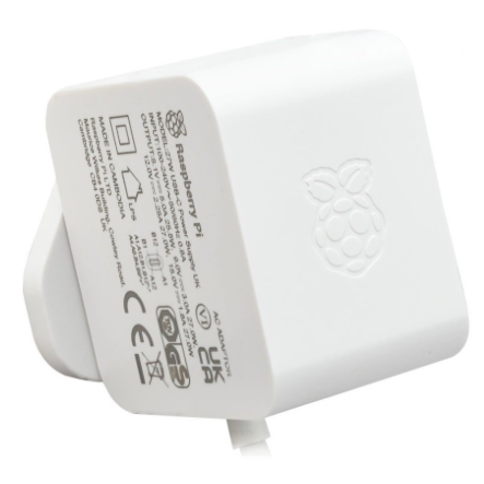 Fonte de Alimentação p/ Raspberry Pi 5 USB-C 27W (Branco) - RASPBERRY