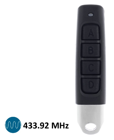 Comando Garagem 4 Canais 433,92Mhz (ROLLING CODE)