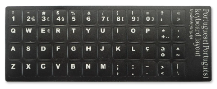 Autocolante Teclado PT (Preto)