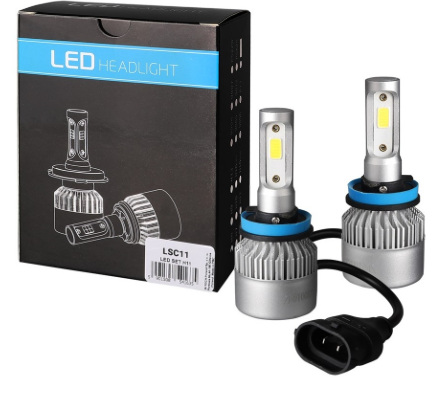 Pack 2x Lampadas LED COB H11 9~32V 80W/set Branco 6000K (LSC11) - M-TECH