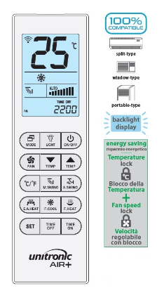Comando Universal Ar Condicionado (AIR+) - UNITRONIC
