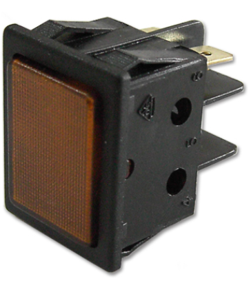 Avisador Quadrado Laranja 220V