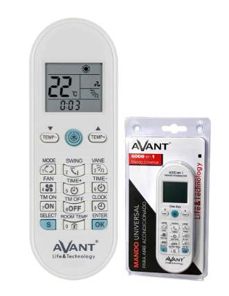 Comando Universal Ar Condicionado +6000 MARCAS - AVANT AV1069