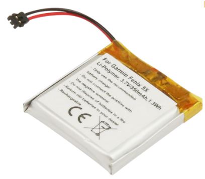 Bateria Compatível Fenix 5X 3,7V Garmin (350mAh)
