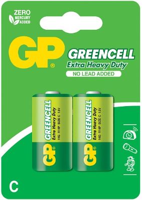 Blister 2x Pilhas GREENCELL R14 / C - GP