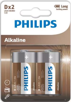 Pilhas R20 Alcalina Bronze 1.5V - PHILIPS