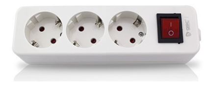 Tomada Tripla c/ Interruptor s/ Fio 16A - GSC
