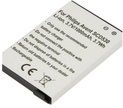 Bateria Compatível Avent SCD530 3,7V Philips (1000mAh)