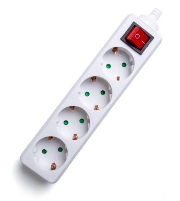 Tomada Quadrupla c/ Interruptor s/ Fio