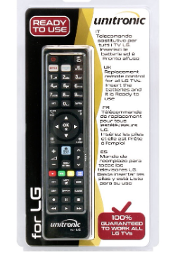 Comando Universal Dedicado p/ TVs LCD LG - UNITRONIC