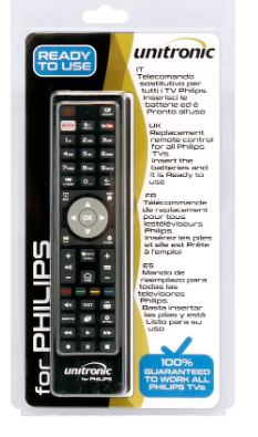 Comando Universal Dedicado p/ TVs LCD PHILIPS - UNITRONIC