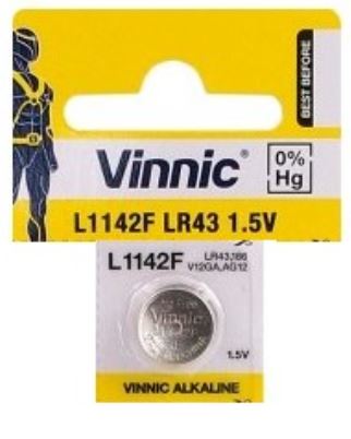 Pilha V386/SR43SW/SR43W/AG12/L1142/G12/LR43/186 1,5V - VINNIC