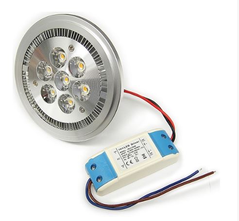 Lâmpada LED AR111 G53 Alumínio 220V 7x2W 3000K 700Lm