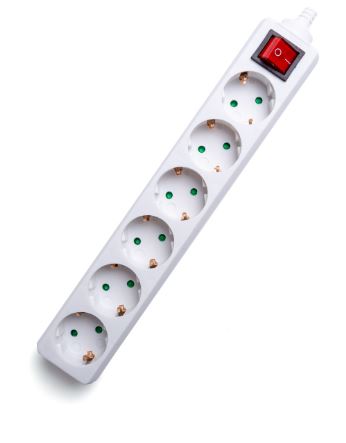 Tomada Sextupla c/ Interruptor s/ Fio
