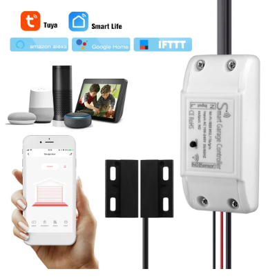 Receptor Controlador Wi-Fi SmartLife Tuya p/ Portões de Garagem