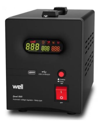 Estabilizador Automático Tensão 1500VA/900W c/ USB - WELL