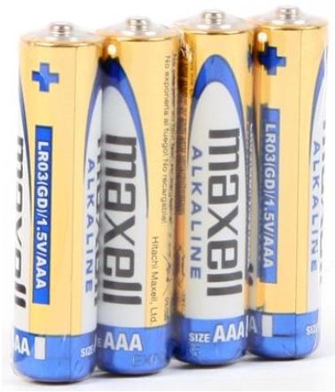 Pack 4 Pilhas Alcalinas 1,5V LR03 AAA - MAXELL