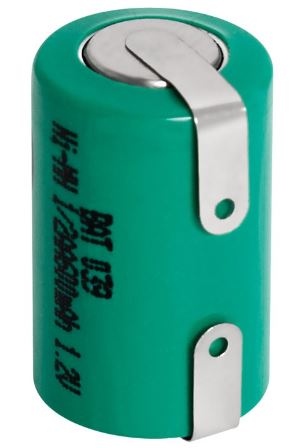 Bateria 1/2AA 2/3AA NI-MH 1,2V 650mA c/ Patilhas - NIMO