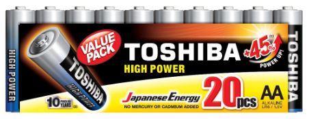 Pilha Alcalina 1,5V LR6 AA - TOSHIBA