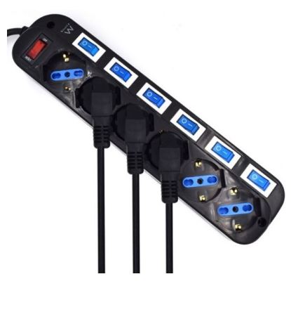 Extensão Quintupla c/ Interruptor (1,5 mts) - EWENT