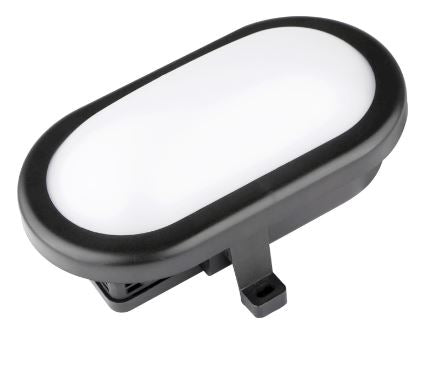 Armadura Oval "Olho de Boi" LED 8W IP54 Branco 4000K 640Lm (Preto)