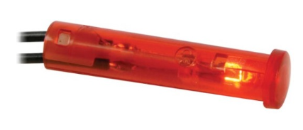 Avisador c/ Fios 12VDC (Ø7mm) Vermelho