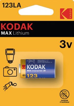 Pilha Lithium CR123 3V - KODAK