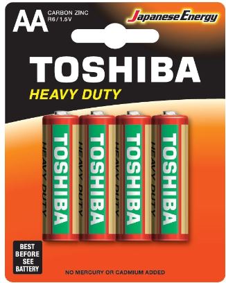Pilha R6 Zinco AA 1.5V - TOSHIBA
