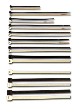 Abraçadeiras de Fivela 300 x 4mm Preto (100pcs)