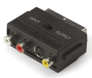 Adaptador 3 RCA Fêma + Mini DIN 4 - SCART Macho - FONESTAR