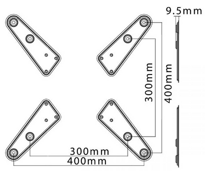 Adaptadores p/ Suportes LCD (VESA 200/200 300/300 e 400x400)