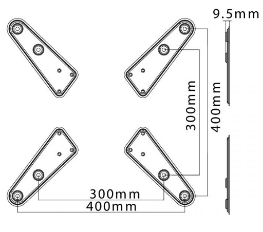 Adaptadores p/ Suportes LCD (VESA 200/200 300/300 e 400x400)