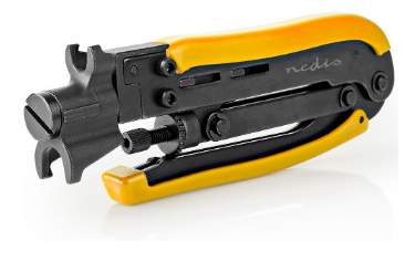 Alicate Cravar Fichas F de Compressão RG58, RG59, RG6, RG7, RG11 - NEDIS