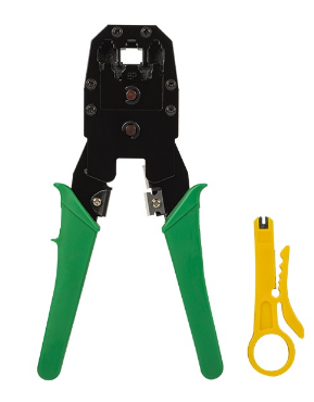 Alicate Cravar Fichas RJ10, RJ11, RJ45 + Descarnador