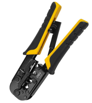 Alicate Cravar Fichas RJ45 / RJ14 / RJ12 / RJ9 - DELI