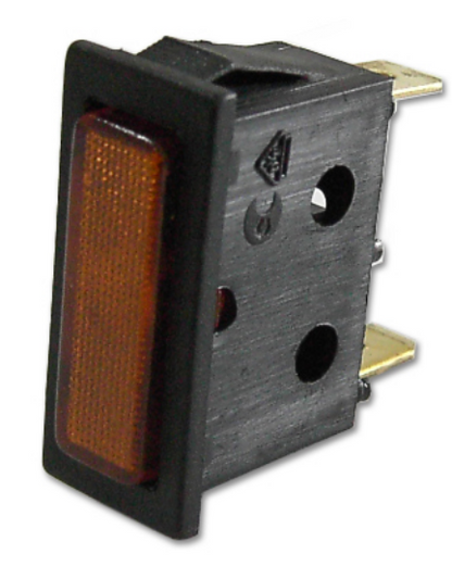 Avisador Retangular Laranja 220V