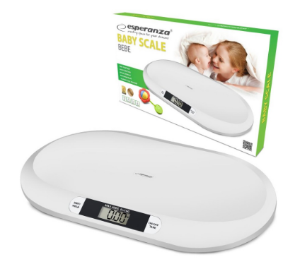 Balança Digital Branca Capacidade 20Kg p/ Bebés - ESPERANZA