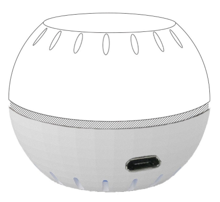 Base Branca c/ Alimentação USB p/ Monitorizador Ambiental Shelly H&T