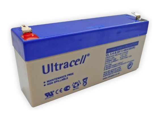 Bateria Chumbo 6V 3,4Ah (134 x 34 x 60mm) - Ultracell