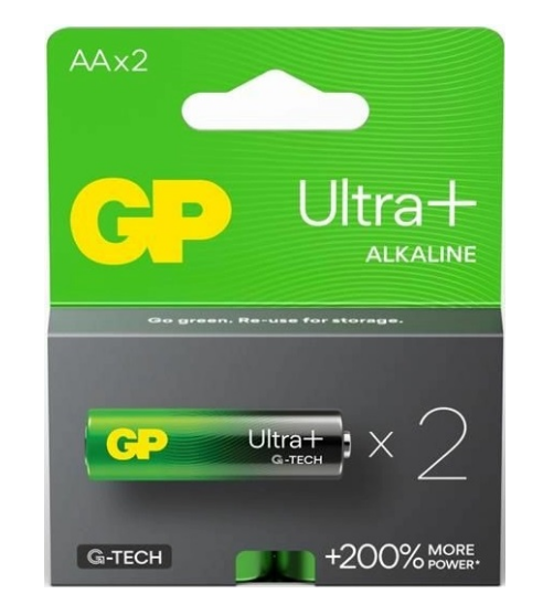 Blister 2 Pilhas 1,5V Alcalinas LR6 AA (ULTRA PLUS+) - GP