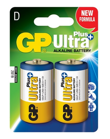 Blister 2 Pilhas Alcalinas LR20 / D (ULTRA PLUS+) - GP
