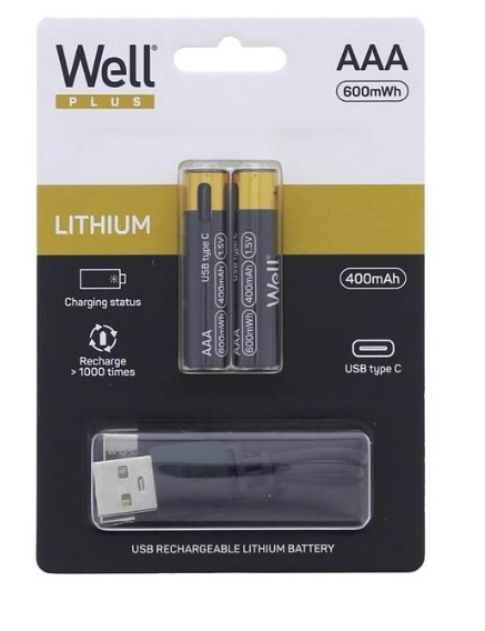 Blister 2x Pilhas de Litio AA / FR6 / FR14505 / 15LF 1,5V 2900mAh - VARTA