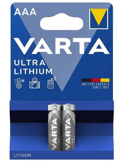 Blister 2x Pilhas Ultra Lithium AAA 1,5V - VARTA