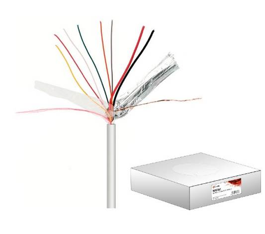 Bobine Cabo de Alarme 8 Condutores [2x 0,75mm² + 6x 0,22mm²] - 100 mts