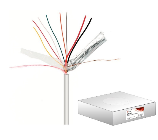 Bobine Cabo de Alarme 8 Condutores [2x 0,75mm² + 6x 0,22mm²] - 100 mts