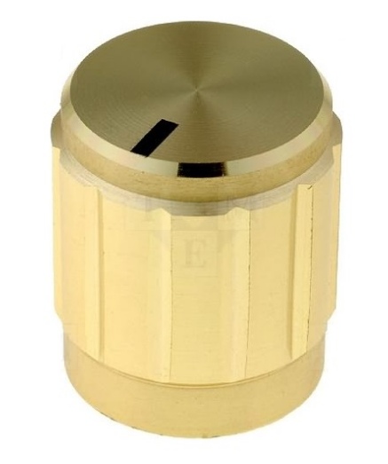 Botão Dourado (Ø14 x 16mm) p/ Potenciometros