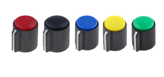 Botão (Cores) Ø13 x 15mm p/ Potenciometros
