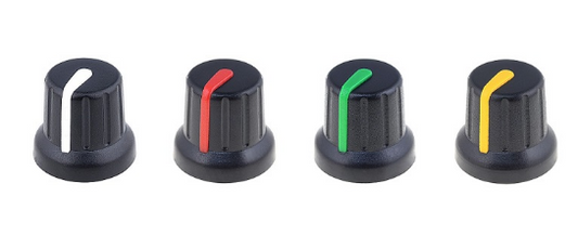 Botão (Cores) Ø15,8 x 14,4mm p/ Potenciometros