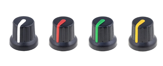 Botão (Cores) Ø15,8 x 14,4mm p/ Potenciometros