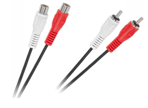 Cabo 2 RCA Macho - 2 RCA Femea (2 mts)